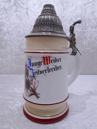 Antiker porzellan bierkrug mit - bierkrug,