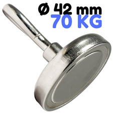 Neodym Magnet Bergemagnet 70 KG Magnetangeln 42 mm zum Magnet Fischen Suchmagnet