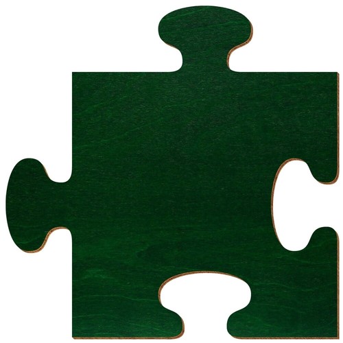 Holz puzzle dunkelgrün - puzzle,