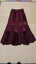 schöner langer weinroter weiter Rock Größe 36-42 Mittelalter, Bauchtanz, Hippie 