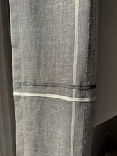 Vorhang - Schal - grau creme Streifen mit Ösen Firma HECO - Neu