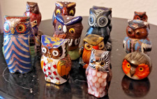 Konvolut Eulen Sammlung - 14 dekorative Eulenfiguren - Vintage