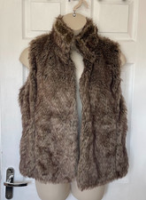 Kunstfellweste/Weste - Luxus braun/beige, Größe 16 - Katies, warm & stylisch