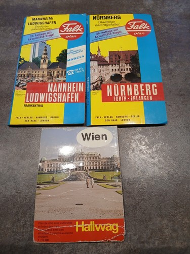 Konvolut alte falk hallwag - falk,