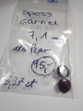 2 echte spess. garnet Granat, rund facet, ca 7,1 mm Pärchen 3,37 ct