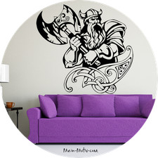 Wandtattoo Wikinger mit 2-Hand