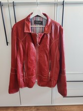 S´EGNARO kurze  Lederjacke * echtes glatt Leder *Rot * gr 48 * im Guten Zustand