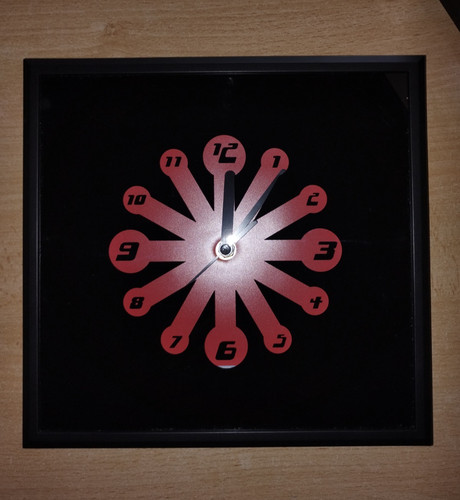 Wanduhr schwarz rot - schwarz-, rot,
