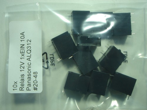 10x relais 12v - , 1xein
