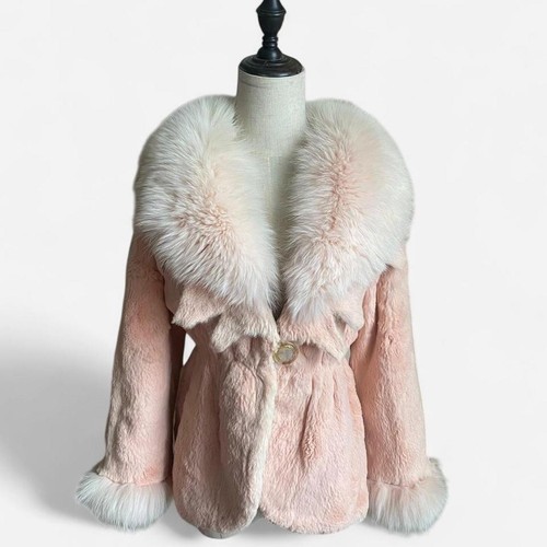 Damen body rosa - rosa, kaninchenfell