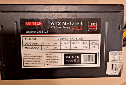 Tech atx netzteil plus - ms-tech, 80