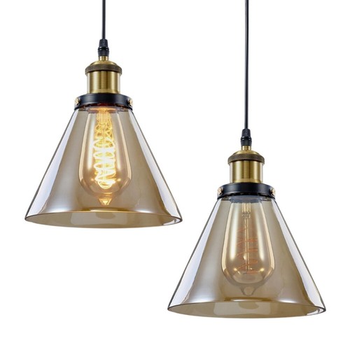 Retro glas pendelleuchte - retro,