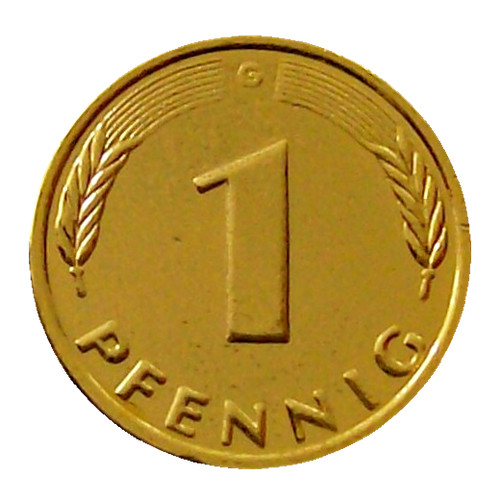 Pfennig karat vergoldet - pfennig,