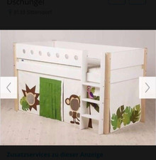 Flexa Umbauset zum mittelhohen Hochbett inkl. Spielvorhang Jungle