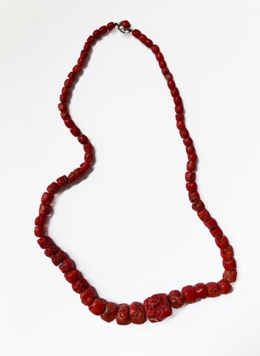 Vintage korallenkette mit - korallenkette,