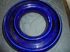 Adventskranz aus Keramik in Blau