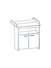 roba Wickelkommode "Anna", anthrazit / Dekor "Kent Eiche" - B-Ware neuwertig