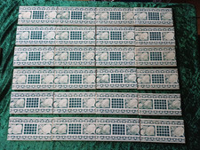 31 Bordürenfliesen Villeroy & Boch, V&B, antik Kachel Jugendstil