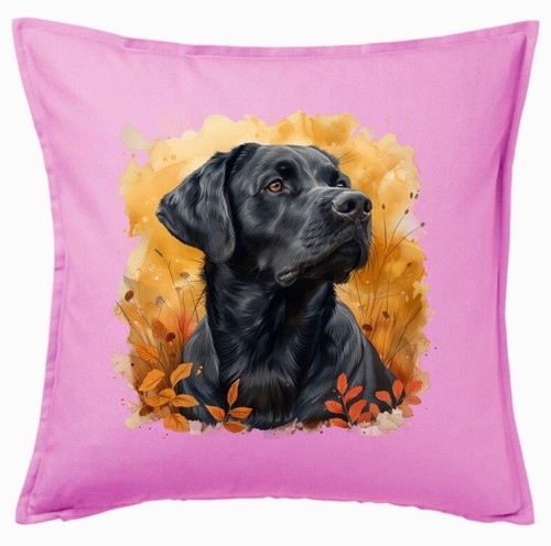 Kissenbezug pink labrador - kissenbezug,