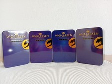 4er Set Dosen, eckig, lila/schwarz