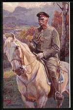 Künstler-AK Mackensen, Portrait im Felde 