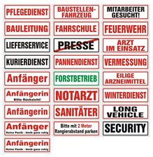 Fahrzeug Hinweis Schilder Aufkleber Auto Folie Sticker Car 25 Sorten