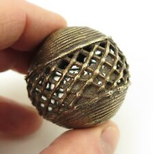 Ethnographische Antik: Alte Ashanti Baule "Lost Wax" Messingperle