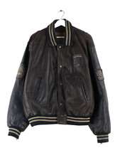 Redskins 90s Vintage Embroidered College Jacke Braun L Herren