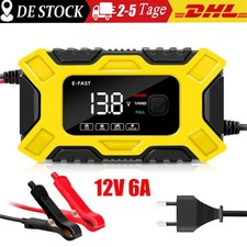 KFZ intelligentes Batterieladegerät 12V 6A,Auto Motorrad Akku Batterie Ladegerä