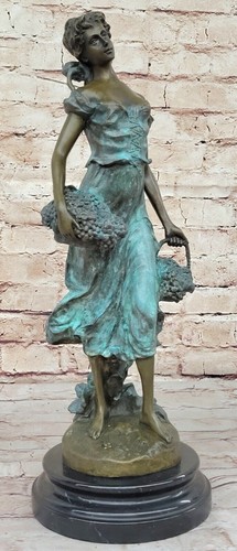Echte bronze statue bäuerin - echte,