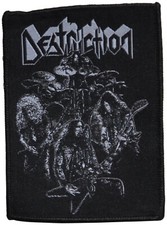 DESTRUCTION - Born To Thrash Band White - 7,2 cm x 10,4 cm - Patch - 167085