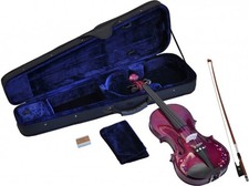 B-Ware Steinbach 4/4 Geige im SET lila mit Blumendekor handgearbeitet