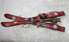 Deko-Ski gekreuzt, rot, mit