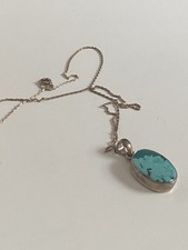 925 Silber Kette Mit Türkis Handgefertigten