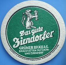 Alter Bierdeckel Das gute Zirndorfer um 1952 mit Impressum