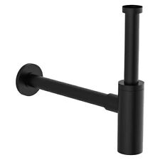 Bäderwelt Waschbecken Siphon Schwarz Matt