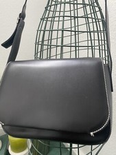 ASSIMA Schulter- /Umhänge Abend / Crossover Tasche Handtasche Schwarz Leder