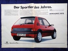 Peugeot 205  GTI originale Werbung aus 1987