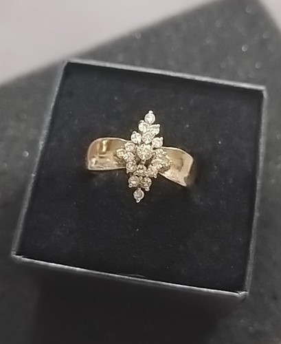 Vintage 14k diamant cluster - vintage,