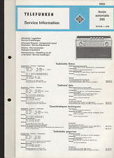 Telefunken / banjo 205, Kofferradio  / Origl.Service Info / manual / RVH69-4160
