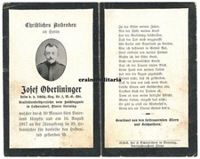 Orig. Sterbebild K.u.K