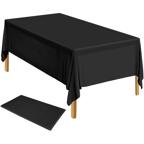 Schwarze kunststoff tischdecke - schwarze,