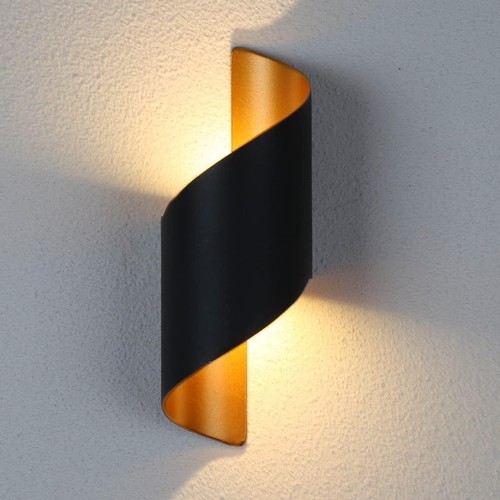 Moderne spiral schwarz led - schwarz,