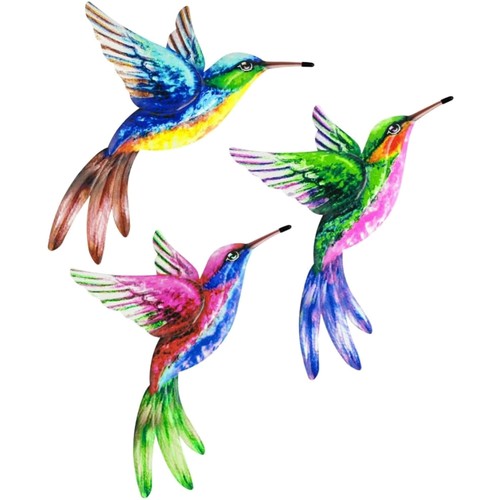 Kolibri wanddekoration - 3x,