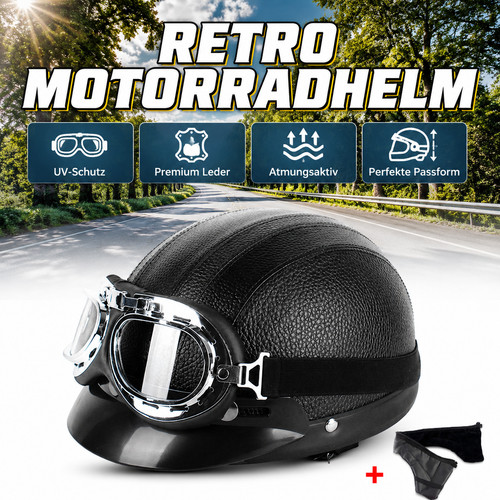 Motorradhelm halbhelm retro - motorradhelm,