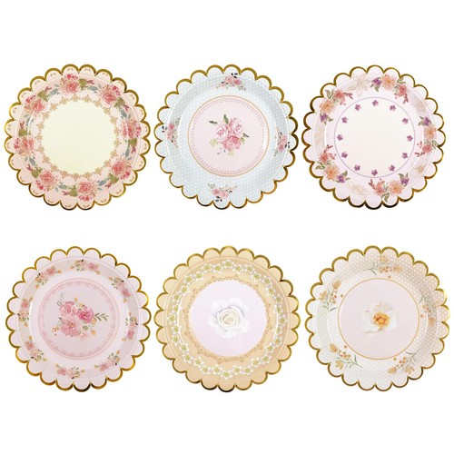 Vintage pappteller blumen - vintage,