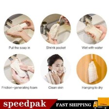 1/4X Natürliche Sisal Seife Beutel Peeling Seife Sparer Halter Aufbewahrung Beutel V1T2