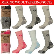 Herren Damen Trekking Socken Merinowolle Damen Wandern Outdoor Gepolsterte Socke