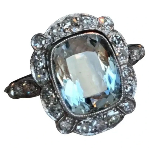 Art deco natur aquamarin - art,