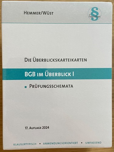 Hemmer überblickskarten bgb - hemmer,